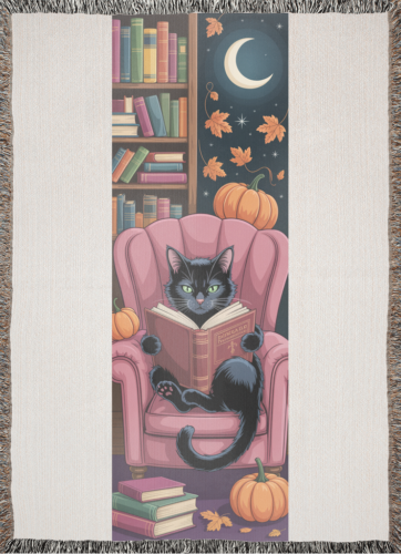 Literary Retreat Cat Blanket
