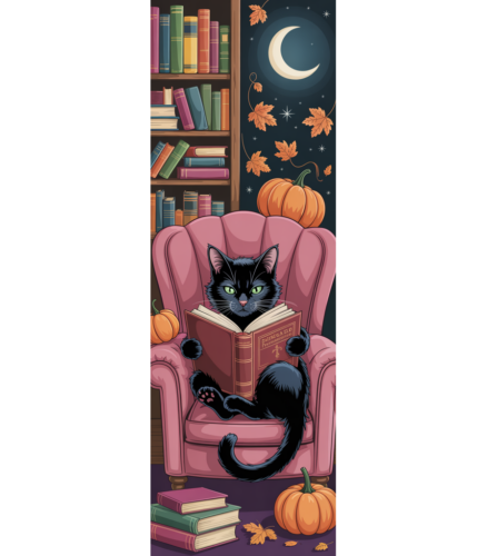Moonlit Reader Black Cat Sweatshirt