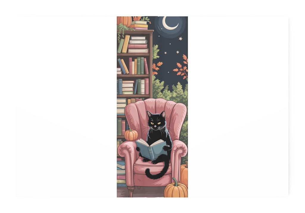 Autumn Moon Reading Cat Journal